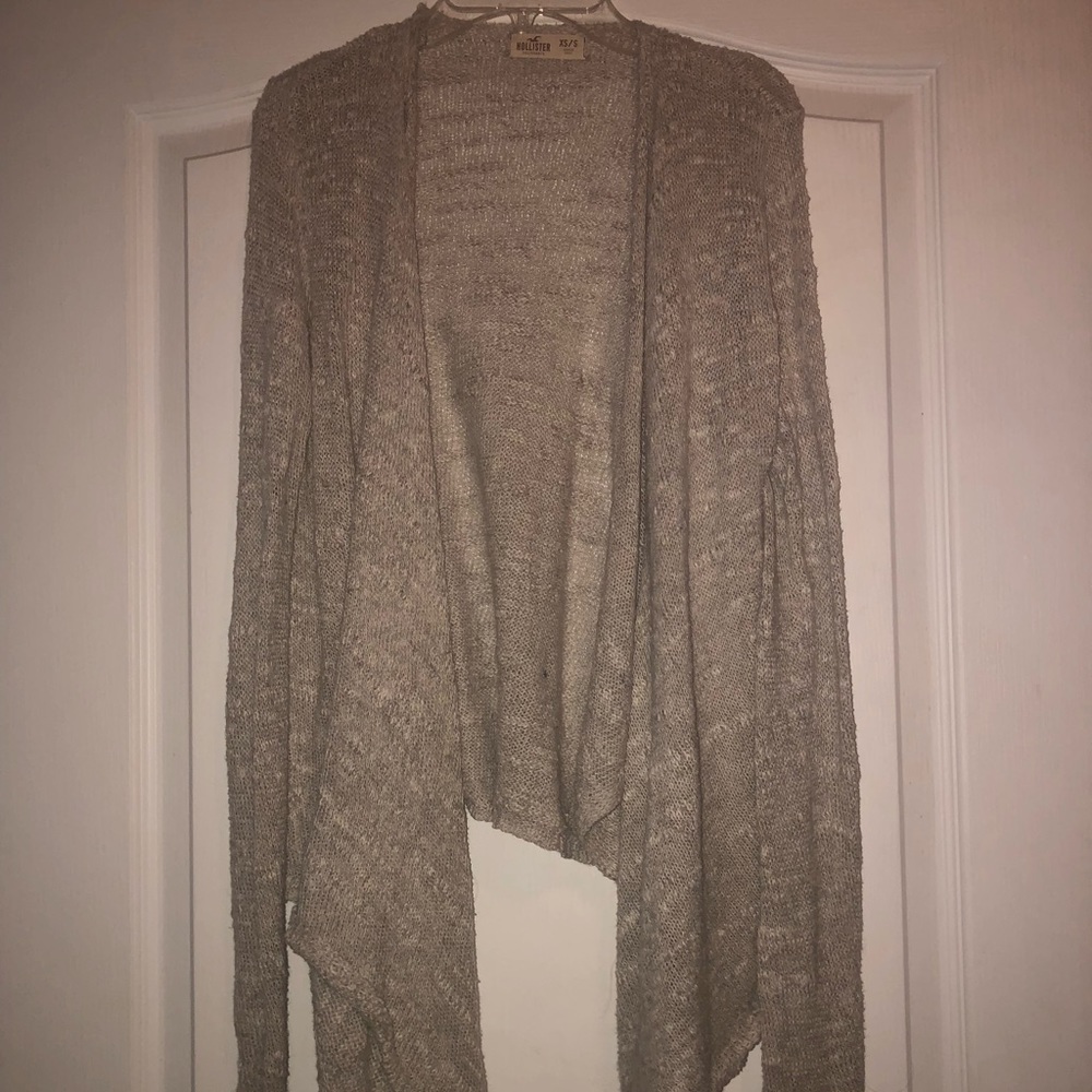 tan cardigan from hollister